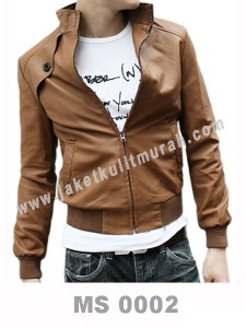 Jaket Kulit Slim Fit Pria MS-0002